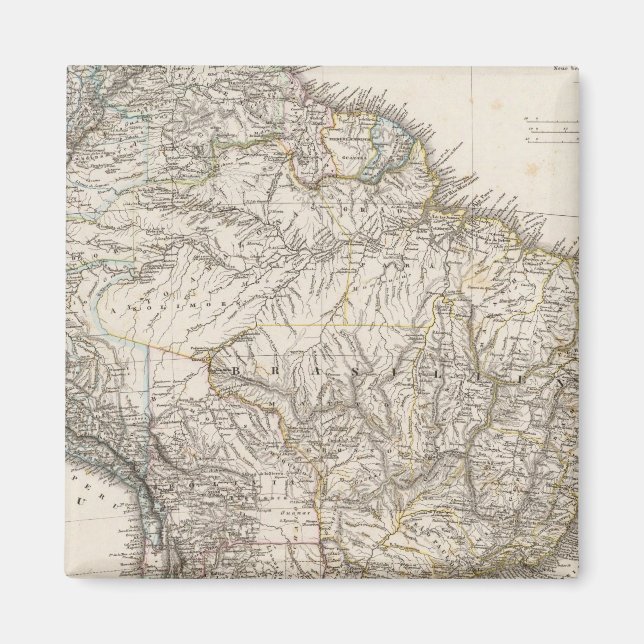 Imã Mapa composto da América do Sul (Frente)