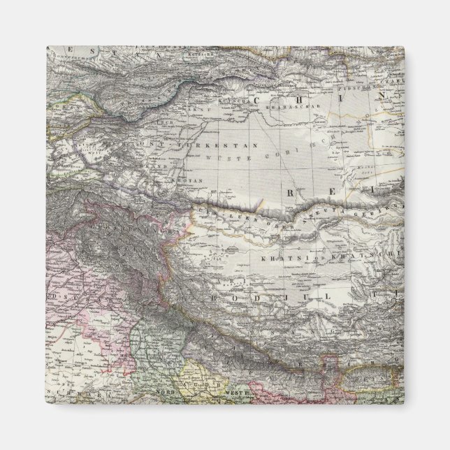 Imã Mapa composto da Índia, Ásia (Frente)