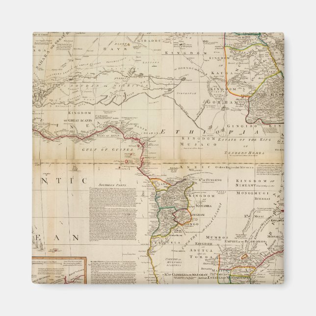 Imã Mapa composto de cor da África (Frente)