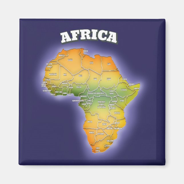 Imã Mapa da áfrica (Frente)