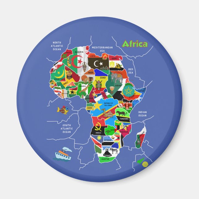 Imã Mapa da África (Frente)