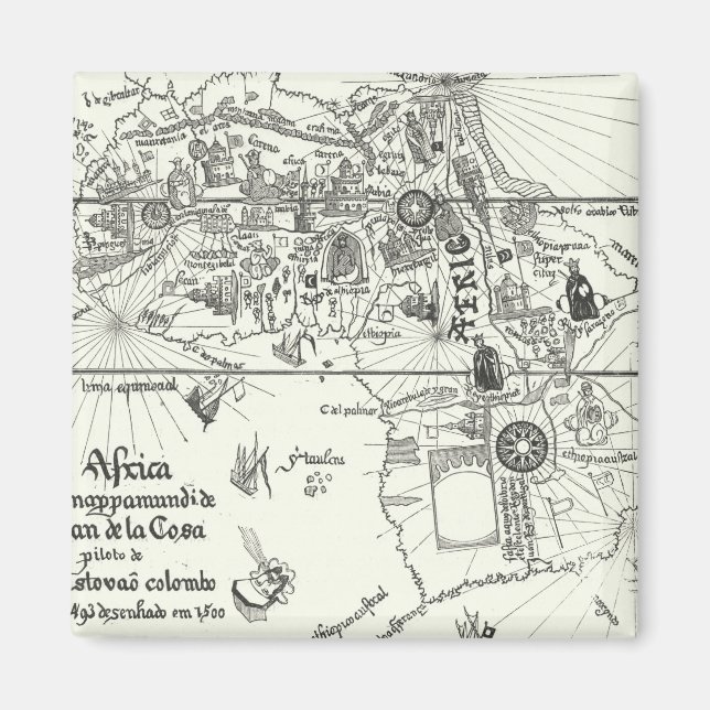 Imã Mapa da África | 1500 (Frente)