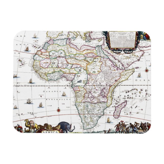 Ímã Mapa da África | 1696 (Horizontal)