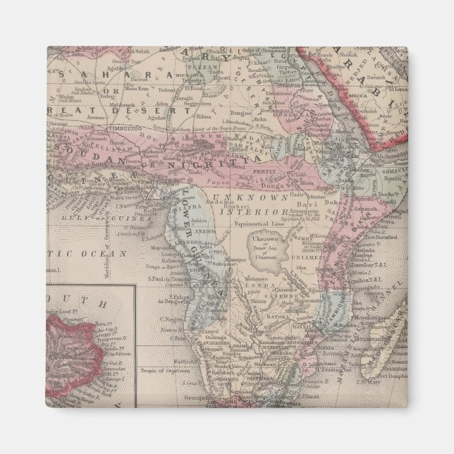 Imã Mapa da África com a Rua Helena (Frente)