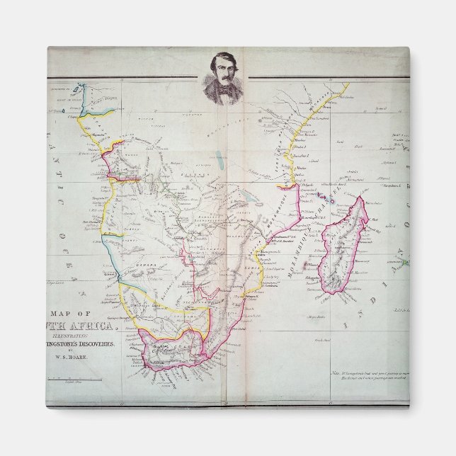 Imã Mapa da África do Sul ilustrando (Frente)