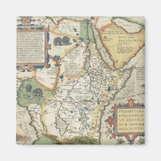 Imã Mapa da África e da Península Arábica (Frente)