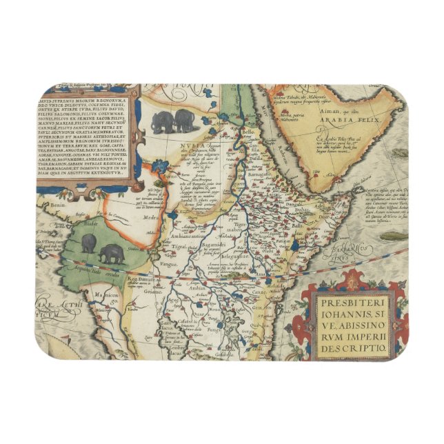 Ímã Mapa da África e da Península Arábica (Horizontal)