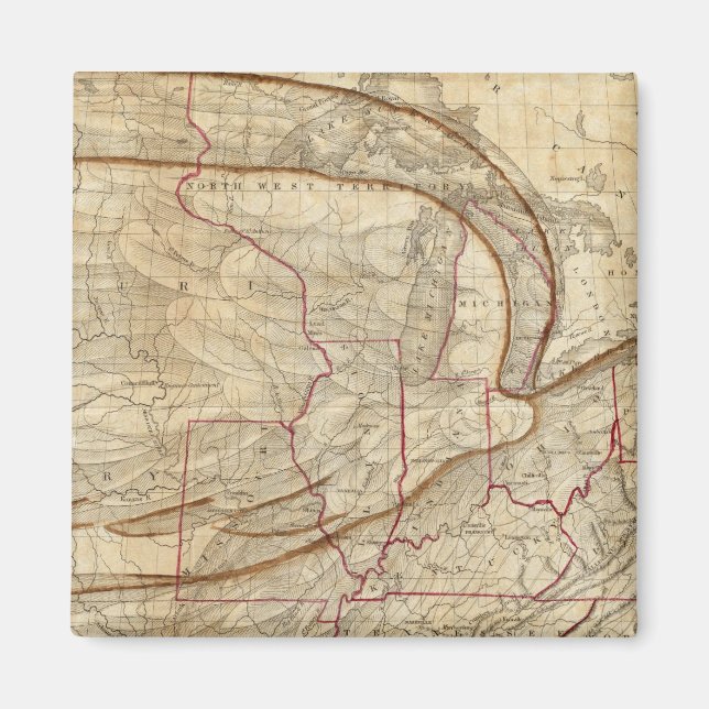 Imã Mapa da águia dos Estados Unidos (Frente)