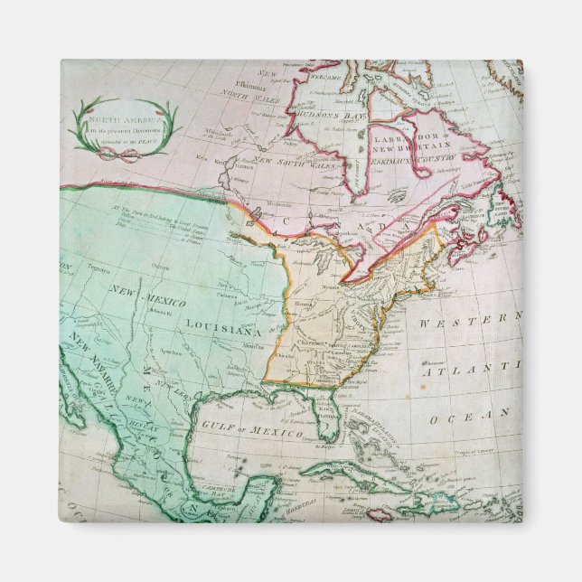 Imã Mapa da América do Norte (Frente)