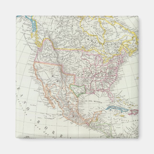 Imã Mapa da América do Norte (Frente)