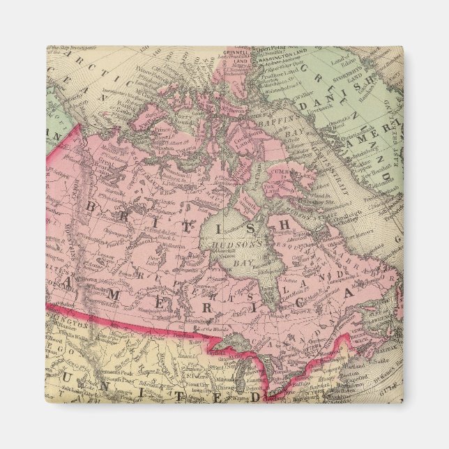 Imã Mapa Da América Do Norte (Frente)