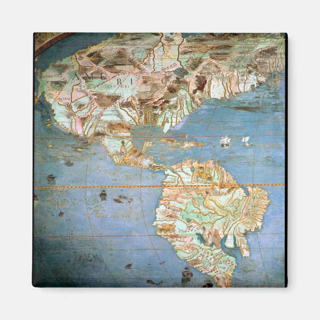 Imã Mapa da América do Norte e do Sul (Frente)