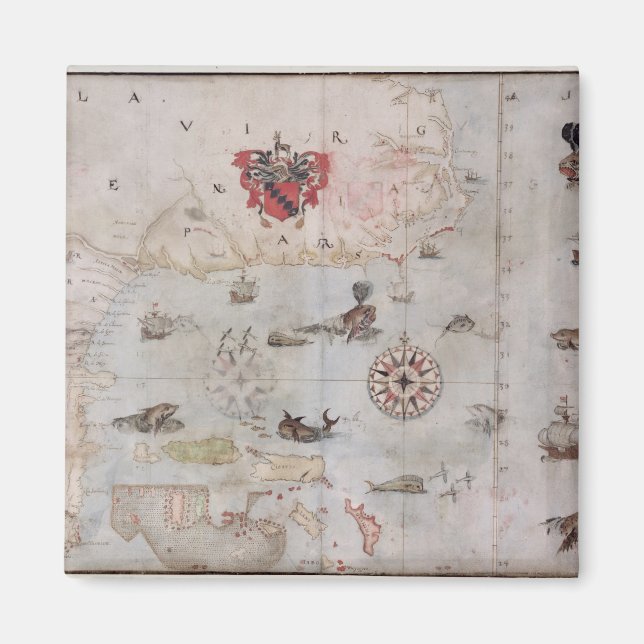 Imã Mapa da América do Norte Oriental (Frente)