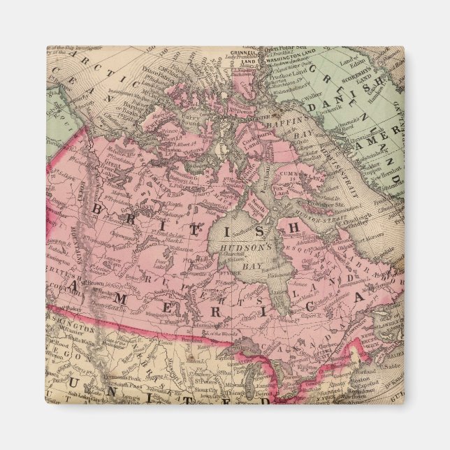 Imã Mapa da América do Norte por Mitchell (Frente)