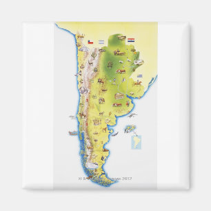 Imã Mapa da América do Sul
