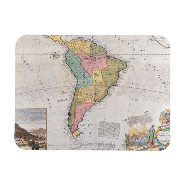 Ímã Mapa da América do Sul 3 (Horizontal)
