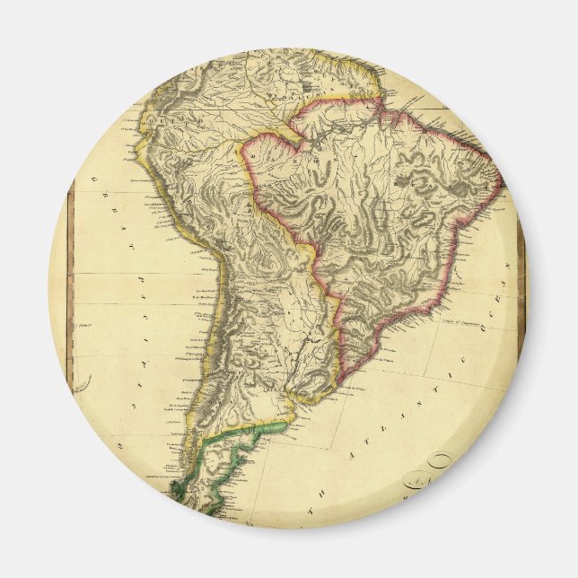 Imã Mapa da América do Sul em 1817 (Frente)