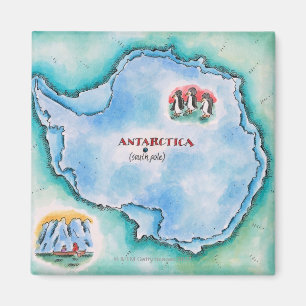 Imã Mapa da Antártica
