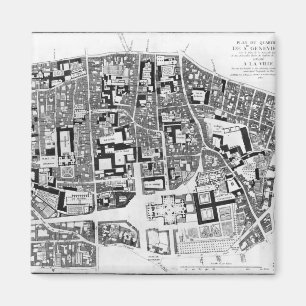 Imã Mapa da área de Sainte-Genevieve, Paris, 1756