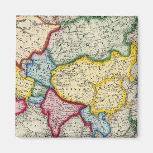 Imã Mapa Da Ásia (Frente)