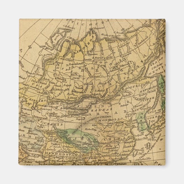 Imã Mapa da Ásia por Worcester (Frente)