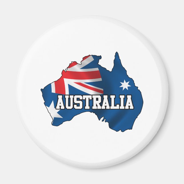 Imã Mapa Da Austrália (Frente)