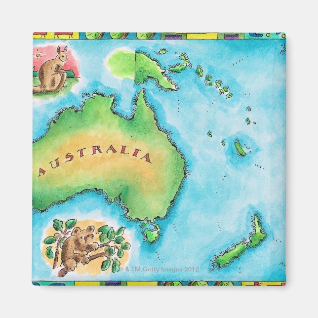 Imã Mapa da Austrália (Frente)