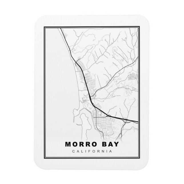 Ímã Mapa da Baía de Morro (Vertical)