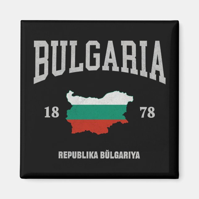 Imã Mapa da Bandeira da Bulgária (Frente)