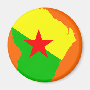 Imã Mapa da bandeira da Guiana Francesa