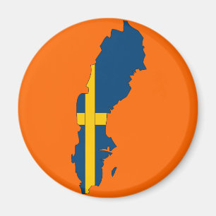 Imã Mapa da bandeira da suecia