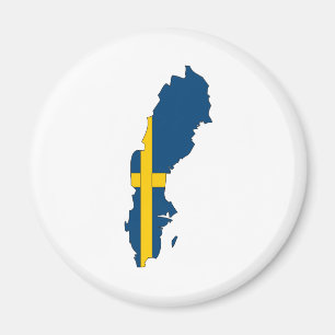 Imã Mapa da bandeira da suecia sem redução