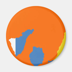 Imã Mapa da bandeira das Ilhas Canárias