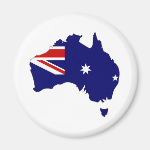 Imã Mapa da bandeira de Austrália sem redução