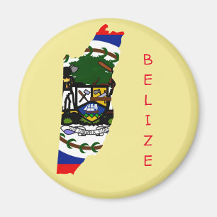 Imã Mapa da bandeira de Belize