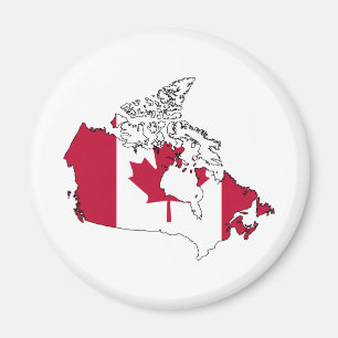 Imã Mapa da bandeira de Canadá sem redução