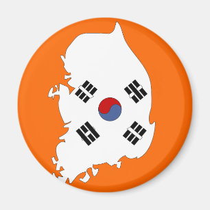 Imã Mapa da bandeira de Coreia do Sul