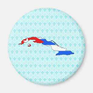 Imã Mapa da bandeira de Cuba sem redução