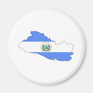 Imã Mapa da bandeira de El Salvador sem redução