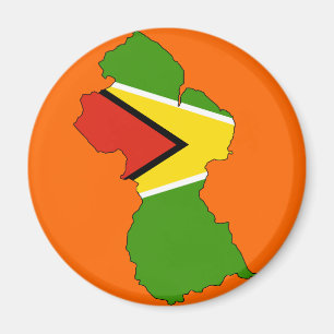 Imã Mapa da bandeira de Guyana