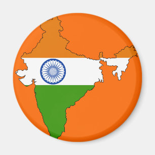 Imã Mapa da bandeira de India