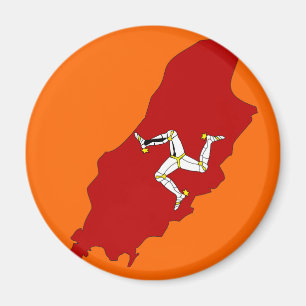 Imã Mapa da bandeira de Isleofman
