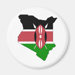 Imã Mapa da bandeira de Kenya sem redução