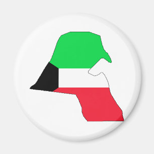 Imã Mapa da bandeira de Kuwait sem redução