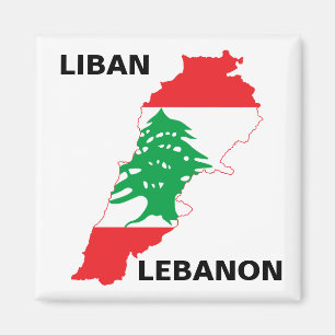 Imã Mapa da bandeira de Líbano
