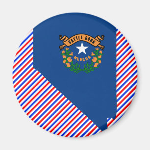 Imã Mapa da bandeira de Nevada