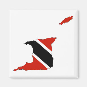 Imã mapa da bandeira de país de trinidad tobago
