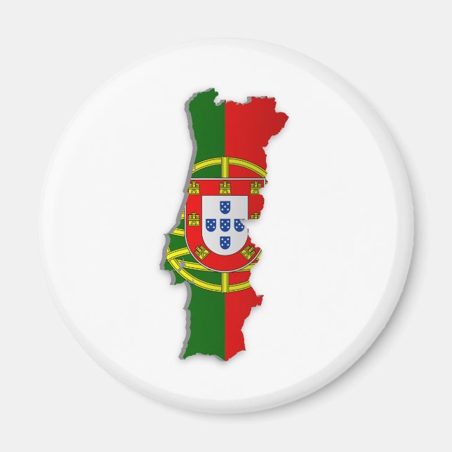 Imã Mapa da bandeira de Portugal (Frente)