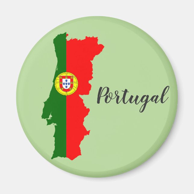 Imã Mapa da bandeira de Portugal (Frente)