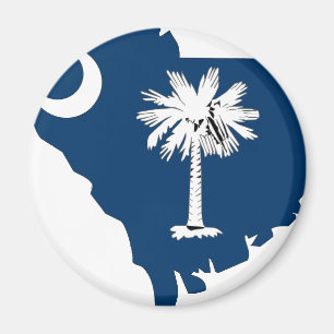 Imã Mapa da bandeira de South Carolina